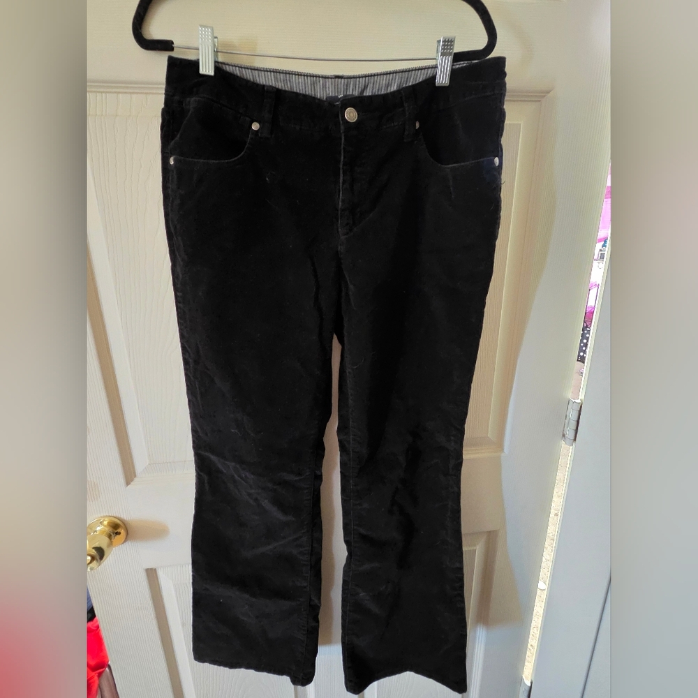 Women's Vintage Faded Glory Black Corduroy Pants Size 12A